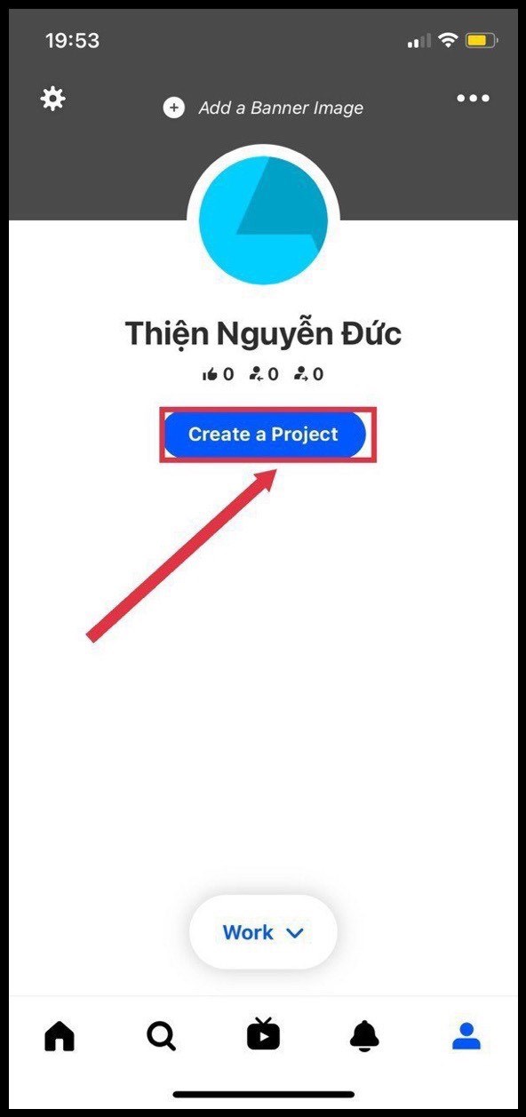 Bấm vào nút crete a project Behance là gì? Cách đăng kí và sử dụng Behance